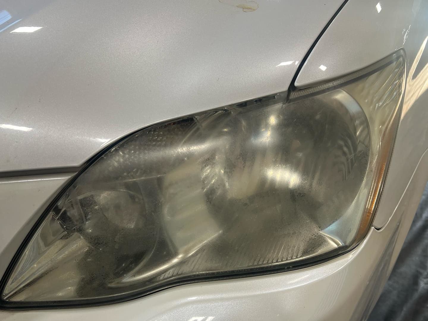 Car Before Headlight Restoration Detailing