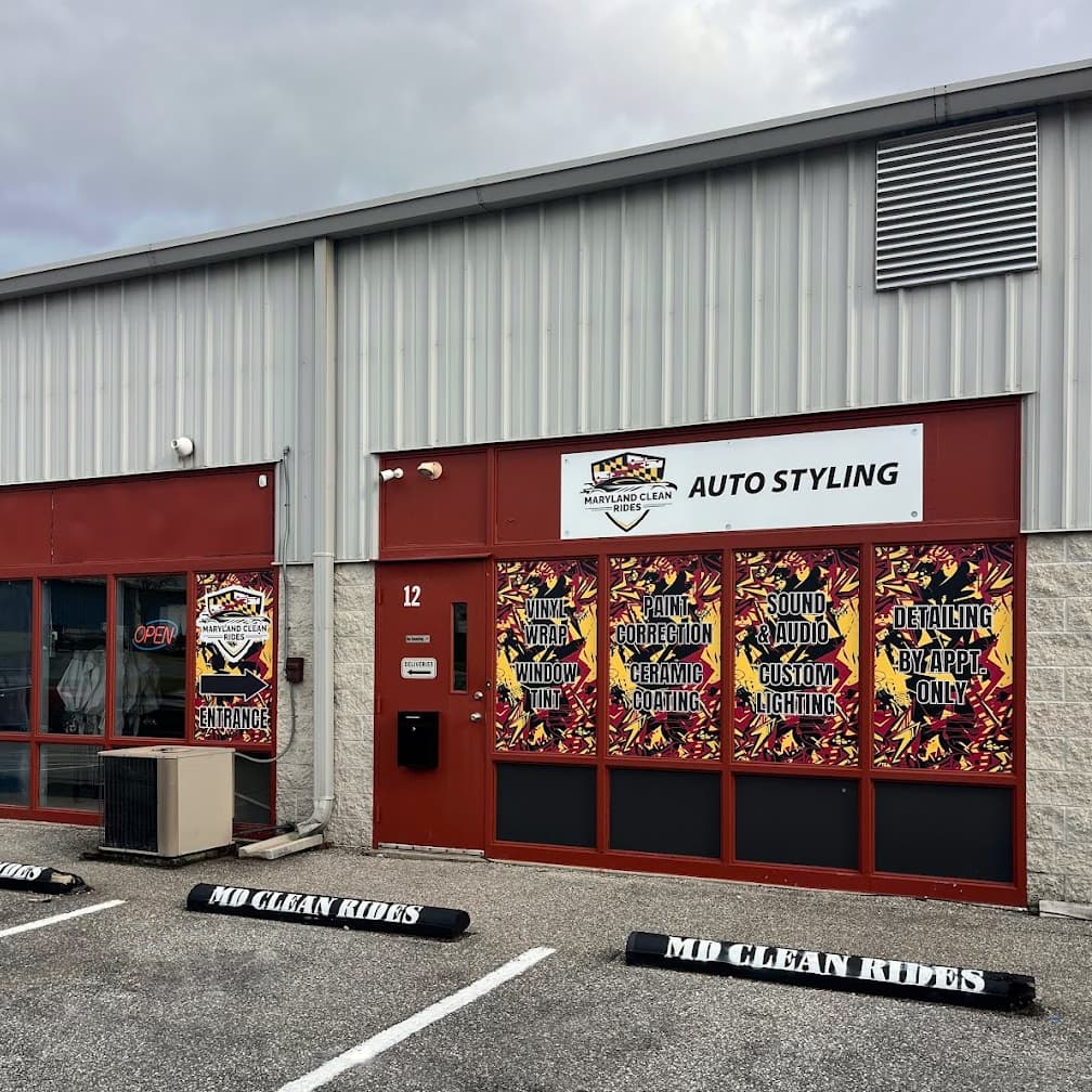 Front of Maryland Clean Rides Shop Location in Westminster, MD next to the Carroll County Regional Airport